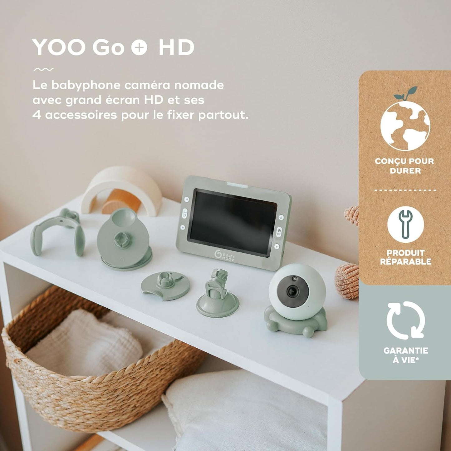 Babyphone Vidéo Babymoov Yoo Go+ - Caméra HD 5