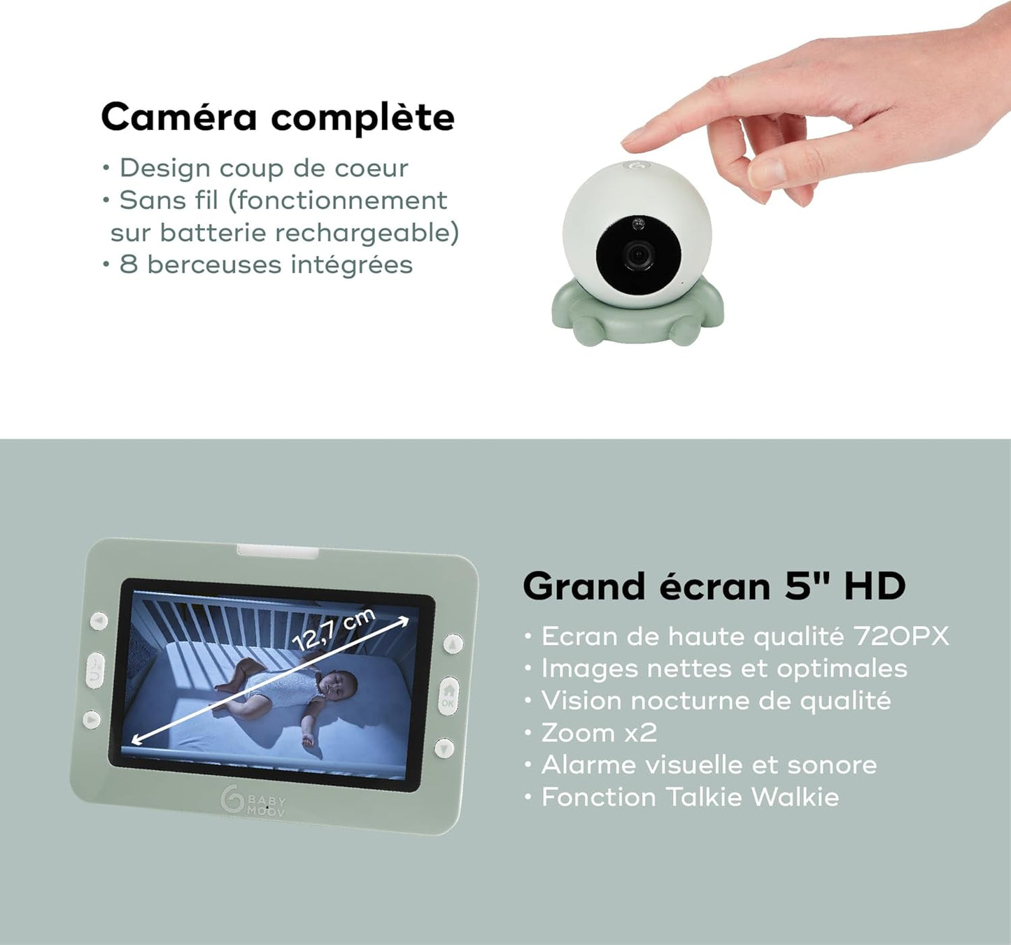Babyphone Vidéo Babymoov Yoo Go+ - Caméra HD 5