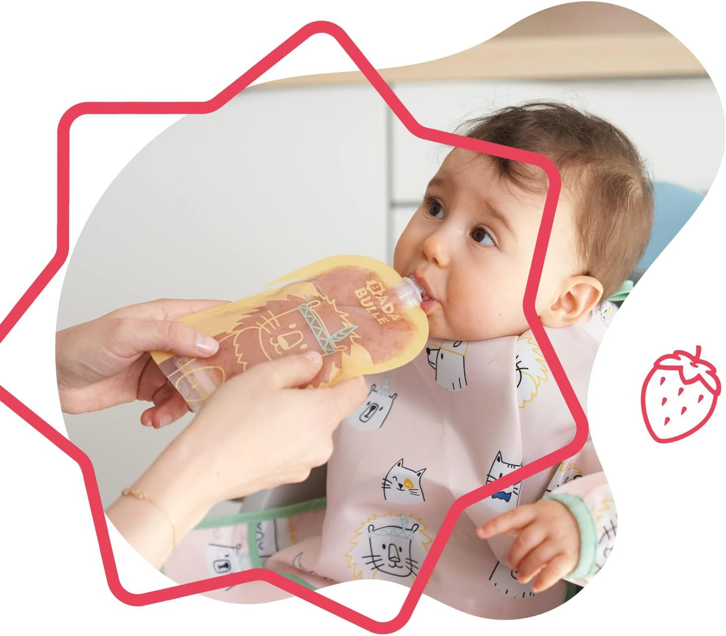 Badabulle – Lot de 15 Gourdes Réutilisables Bébé & Enfant (150 ml)