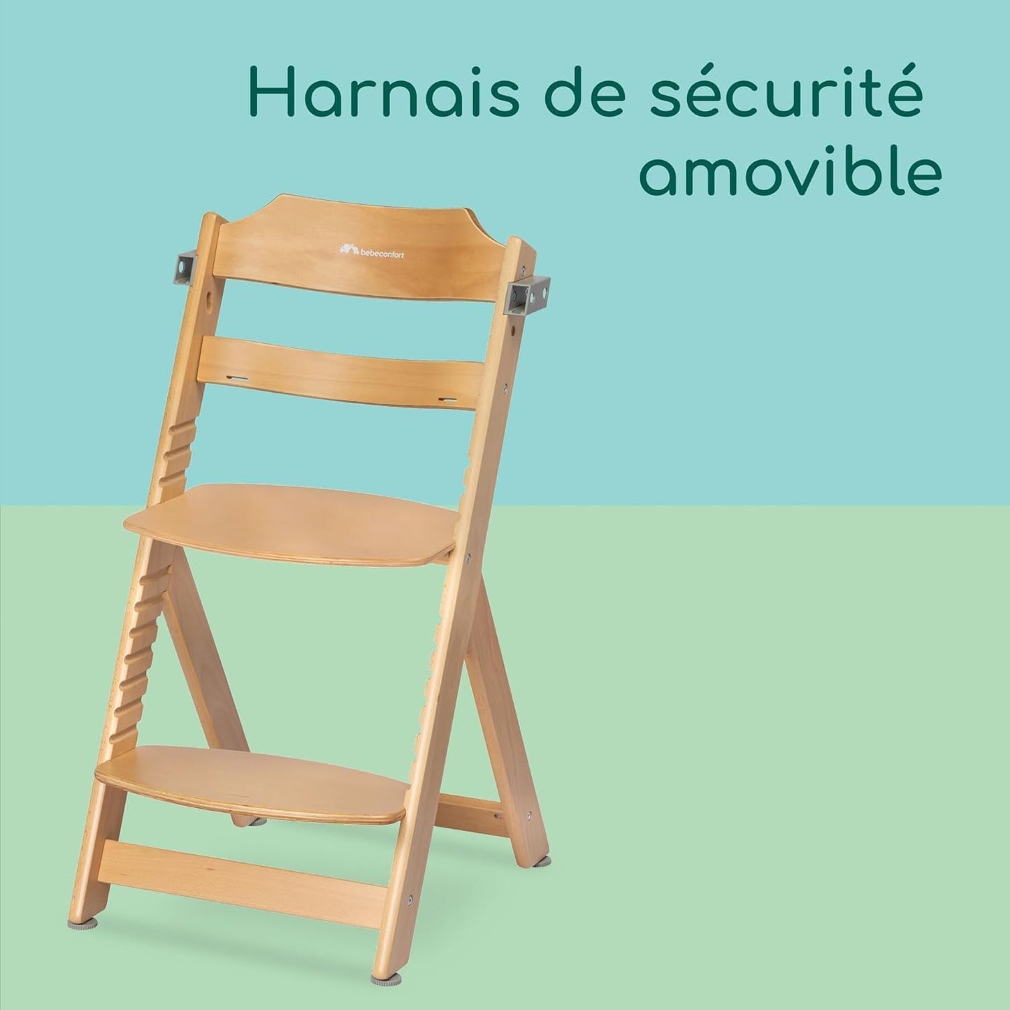 Chaise Haute Bois Évolutive 6 mois-Adulte - Réglable Durable