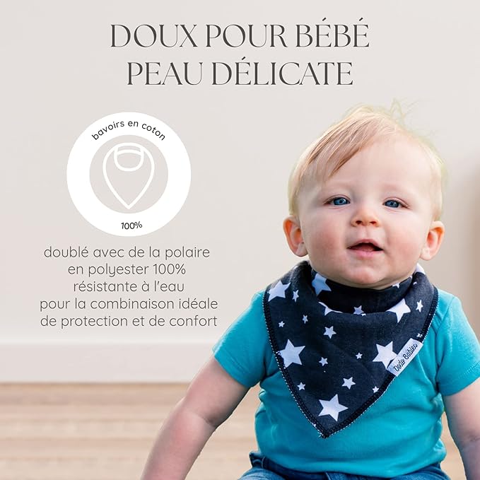 Dodo Babies – Ensemble de 8 Bavoirs Bandana + Accessoires