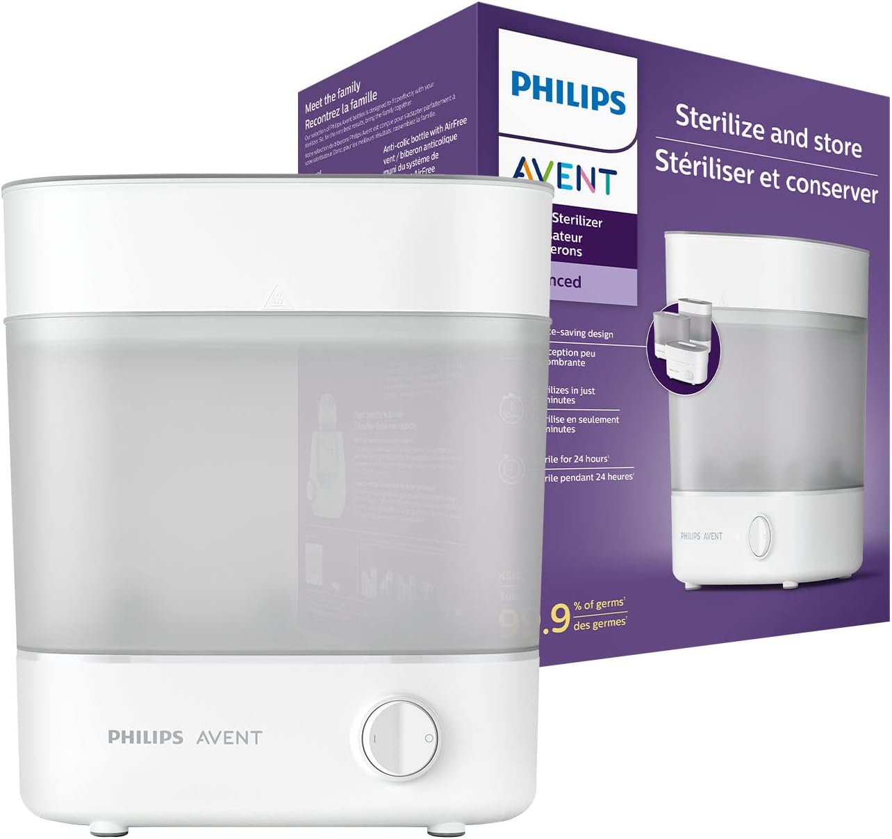 Stérilisateur Philips Avent Premium - Électrique Vapeur 6 Biberons 10min