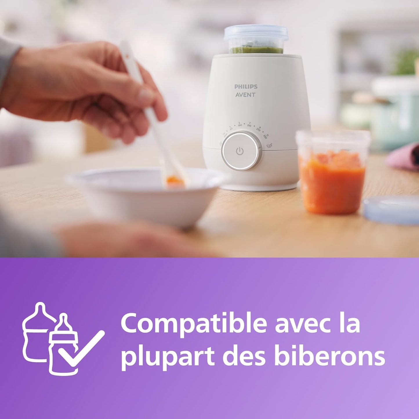 Philips Avent Premium - Chauffe-biberon rapide, avec contrôle intelligent