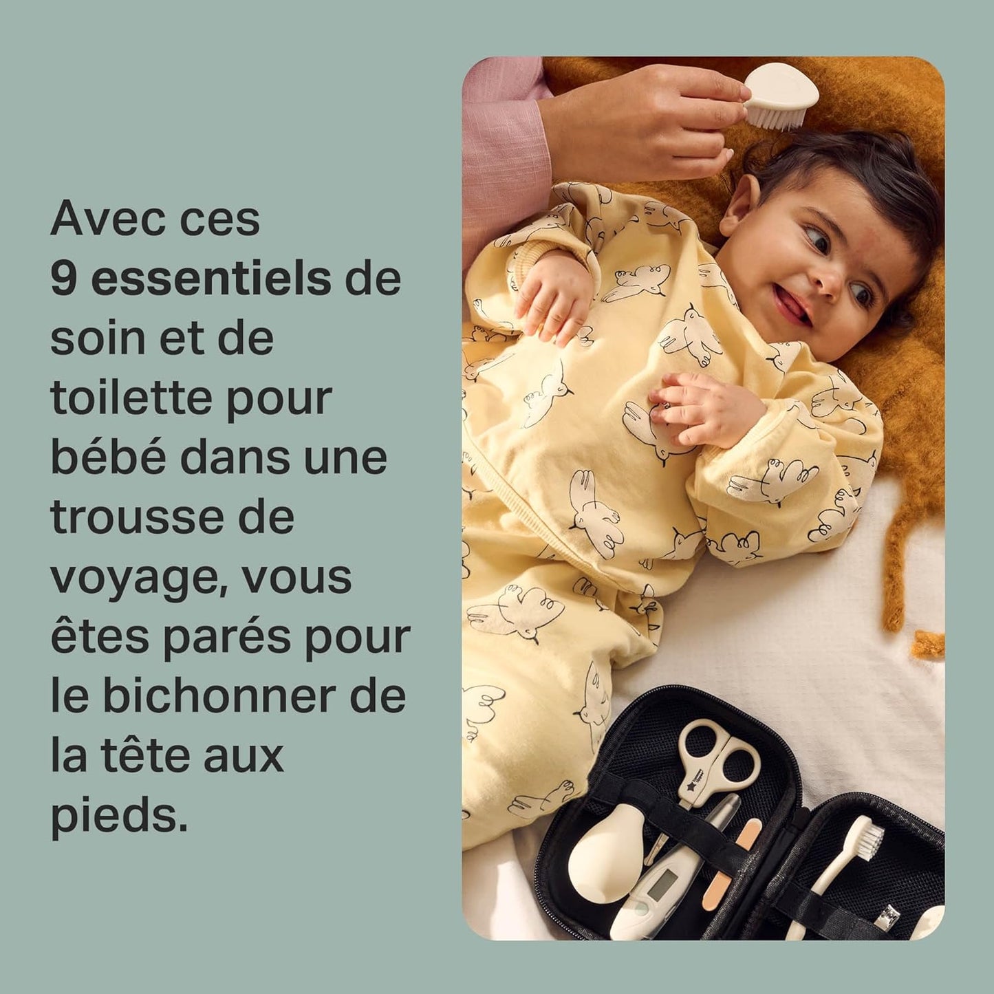 Tommee Tippee Kit Soin Bébé 9 Accessoires - Trousse Complète