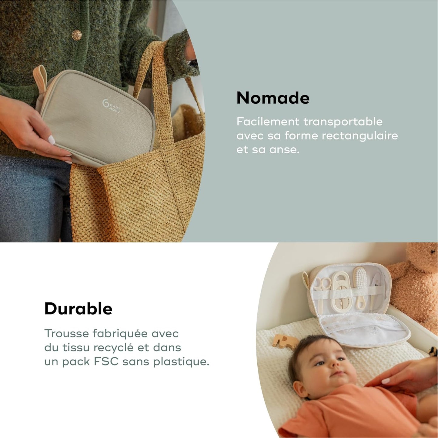 Trousse de Soin Bébé - Compacte & Nomade - 9 Accessoires