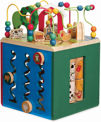 Battat – Jouet pour bébés – centre d’activité en bois – cube d’activité pour découvrir les animaux de la ferme – pour enfants âgés de 1 an et plus