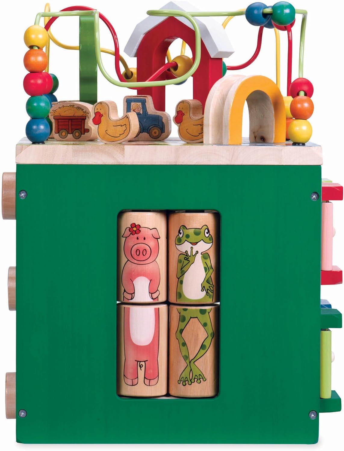 Battat – Jouet pour bébés – centre d’activité en bois – cube d’activité pour découvrir les animaux de la ferme – pour enfants âgés de 1 an et plus