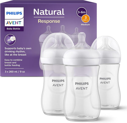 Philips Avent - Biberons à Réponse Naturelle de 260 ml Valve anti-coliques