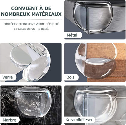 BillyBath Pack 12 Protections Coin Table Bébé - Rondes Molles
