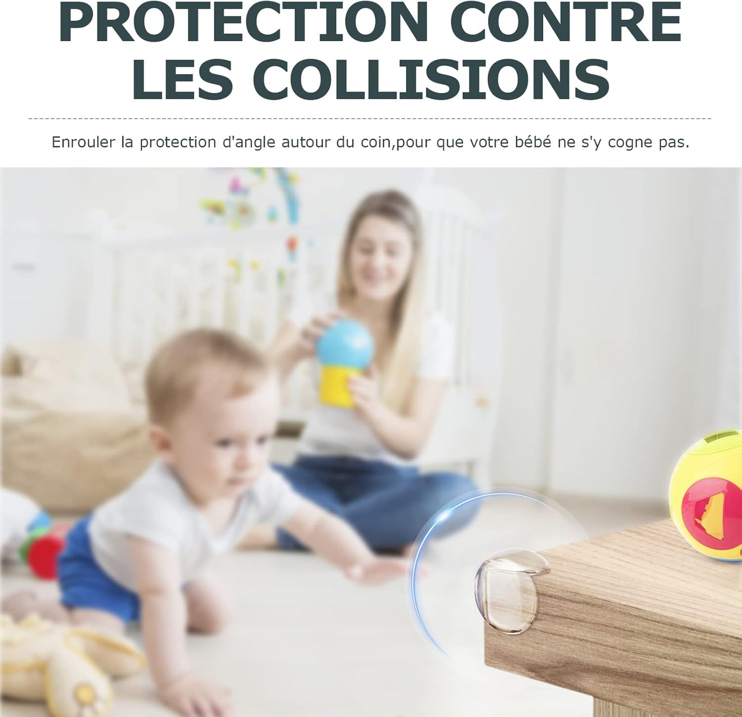 BillyBath Pack 12 Protections Coin Table Bébé - Rondes Molles