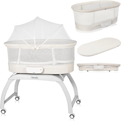 LIONELO Coral 3 en 1 Lit Bébé - Balance Intégrée 5 Vitesses
