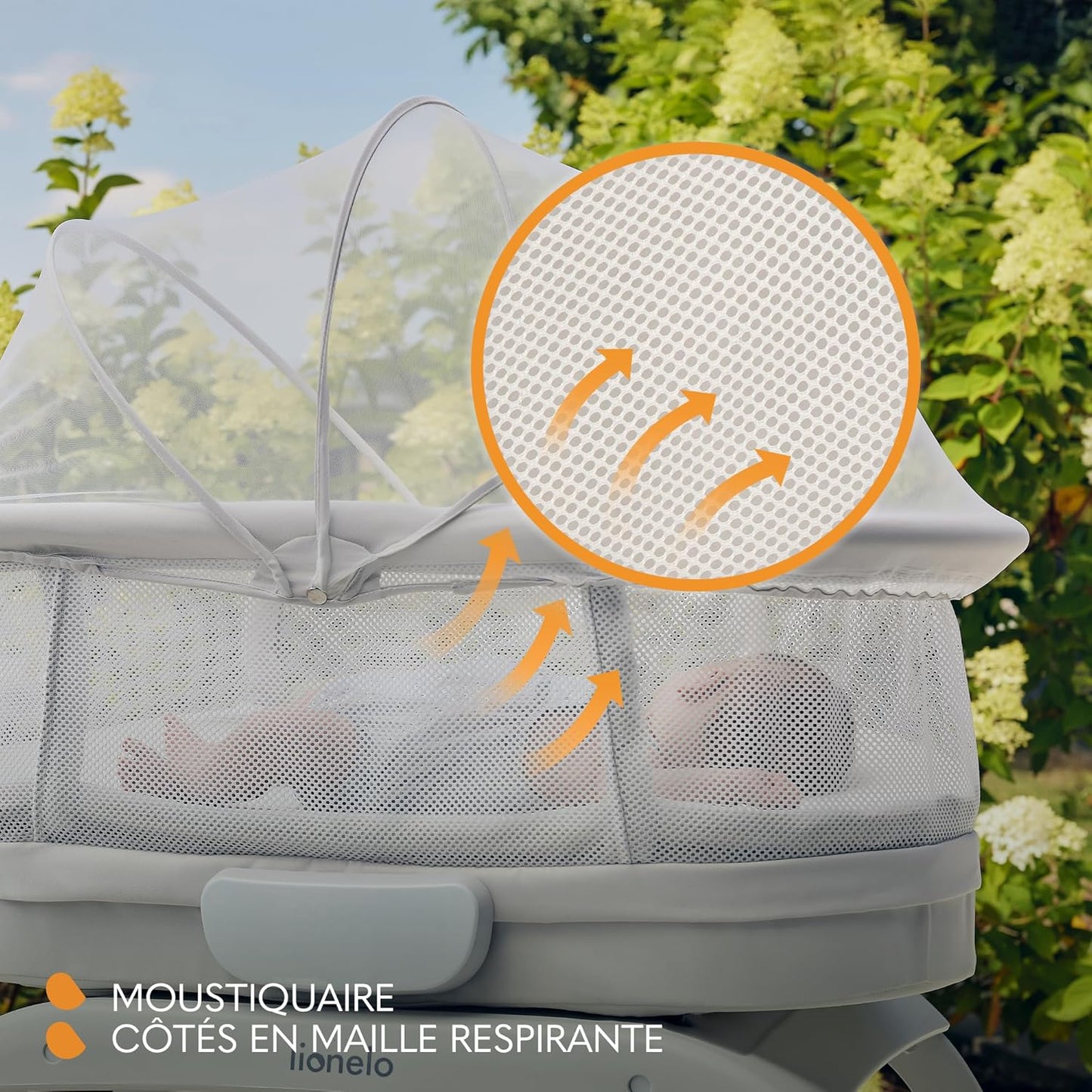 LIONELO Coral 3 en 1 Lit Bébé - Balance Intégrée 5 Vitesses