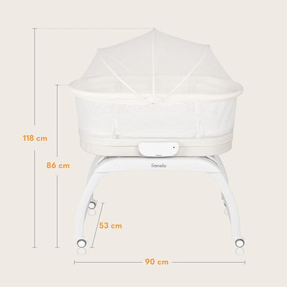 LIONELO Coral 3 en 1 Lit Bébé - Balance Intégrée 5 Vitesses
