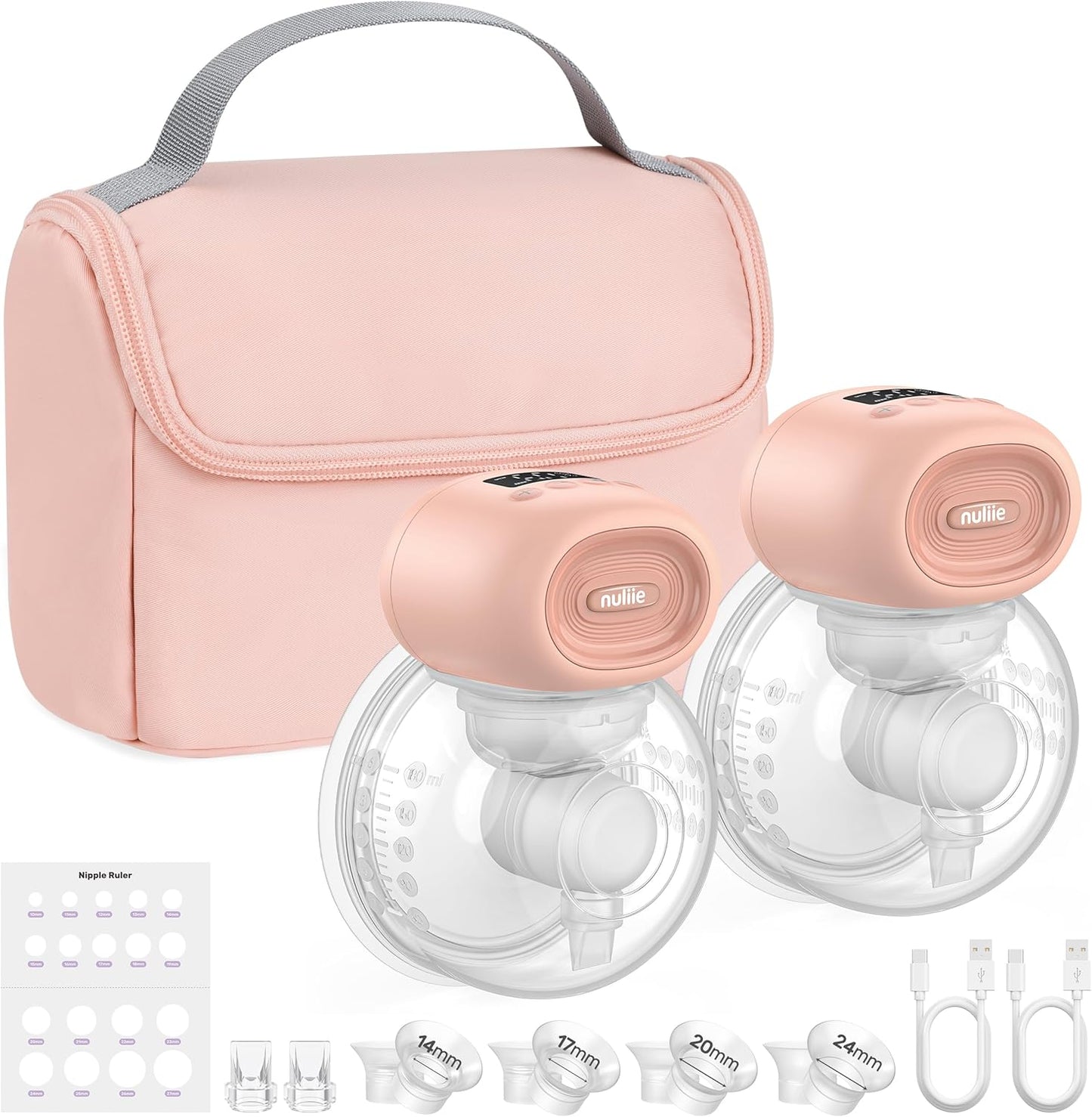 Nuliie Tire Lait Électrique Main Libre 2 Paquets - 4 Modes 12 Niveaux
