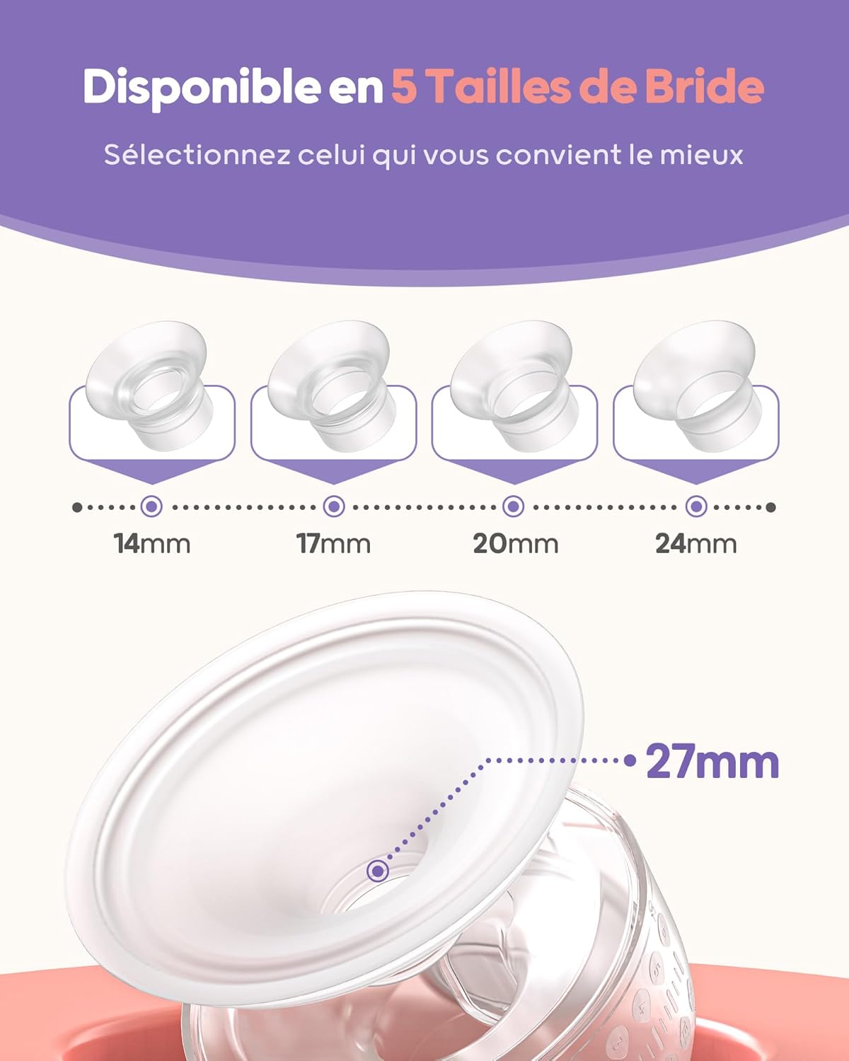 Nuliie Tire Lait Électrique Main Libre 2 Paquets - 4 Modes 12 Niveaux