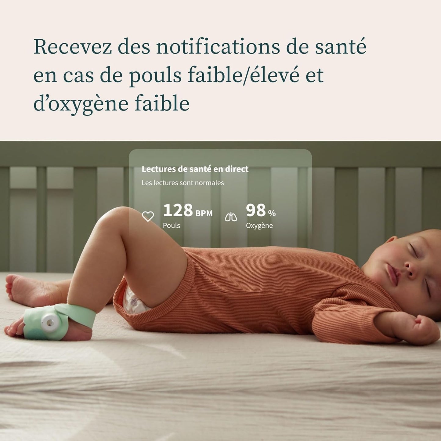 Owlet Dream Sock® - Surveillance Cardiaque et Oxygène Bébé