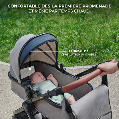 Poussette Évolutive 3 en 1 Urban jusqu'à 4 ans, Beige