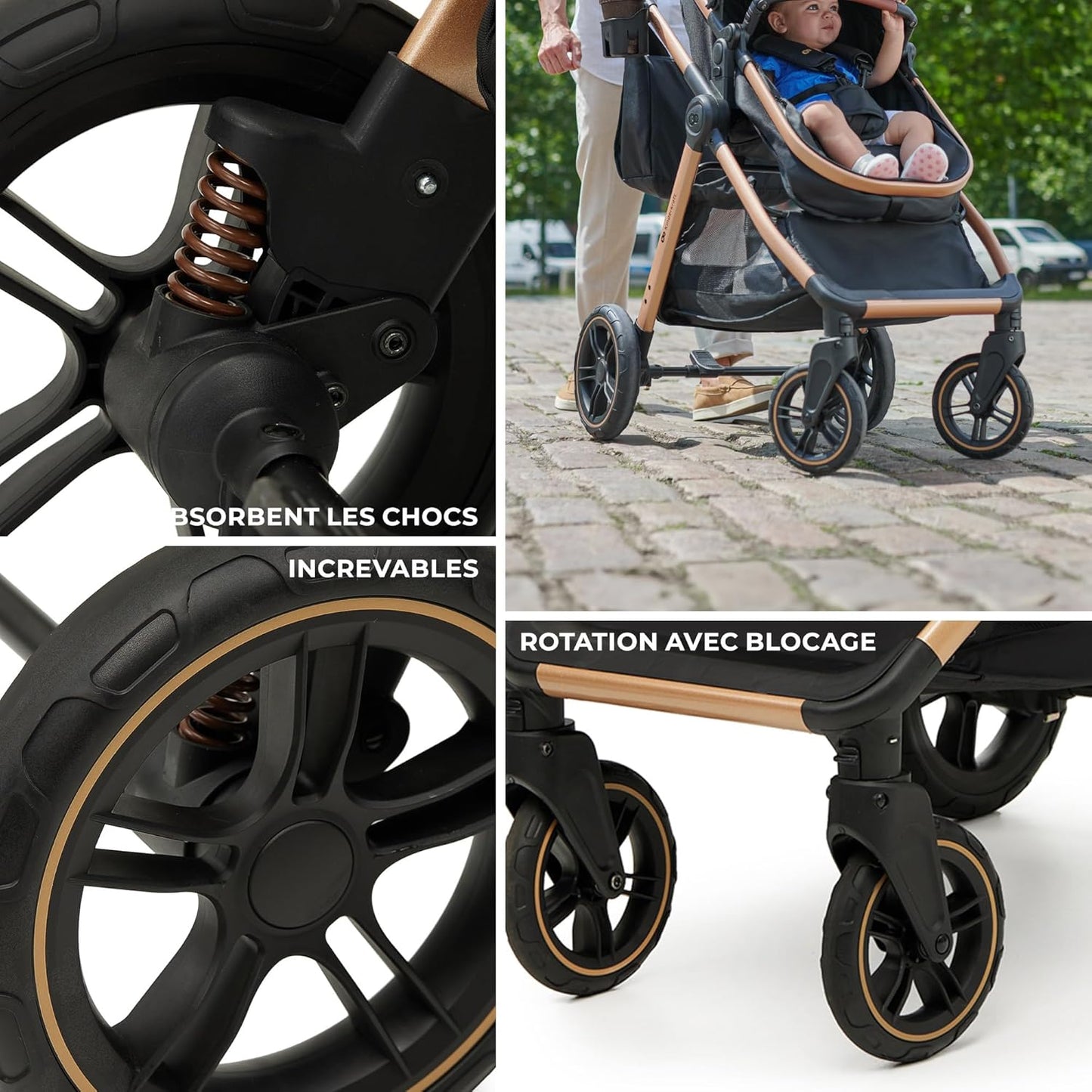 Poussette Évolutive 3 en 1 Urban jusqu'à 4 ans, Beige
