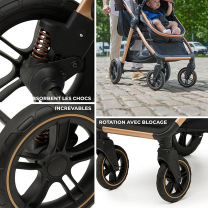 Poussette Évolutive 3 en 1 Urban jusqu'à 4 ans, Beige