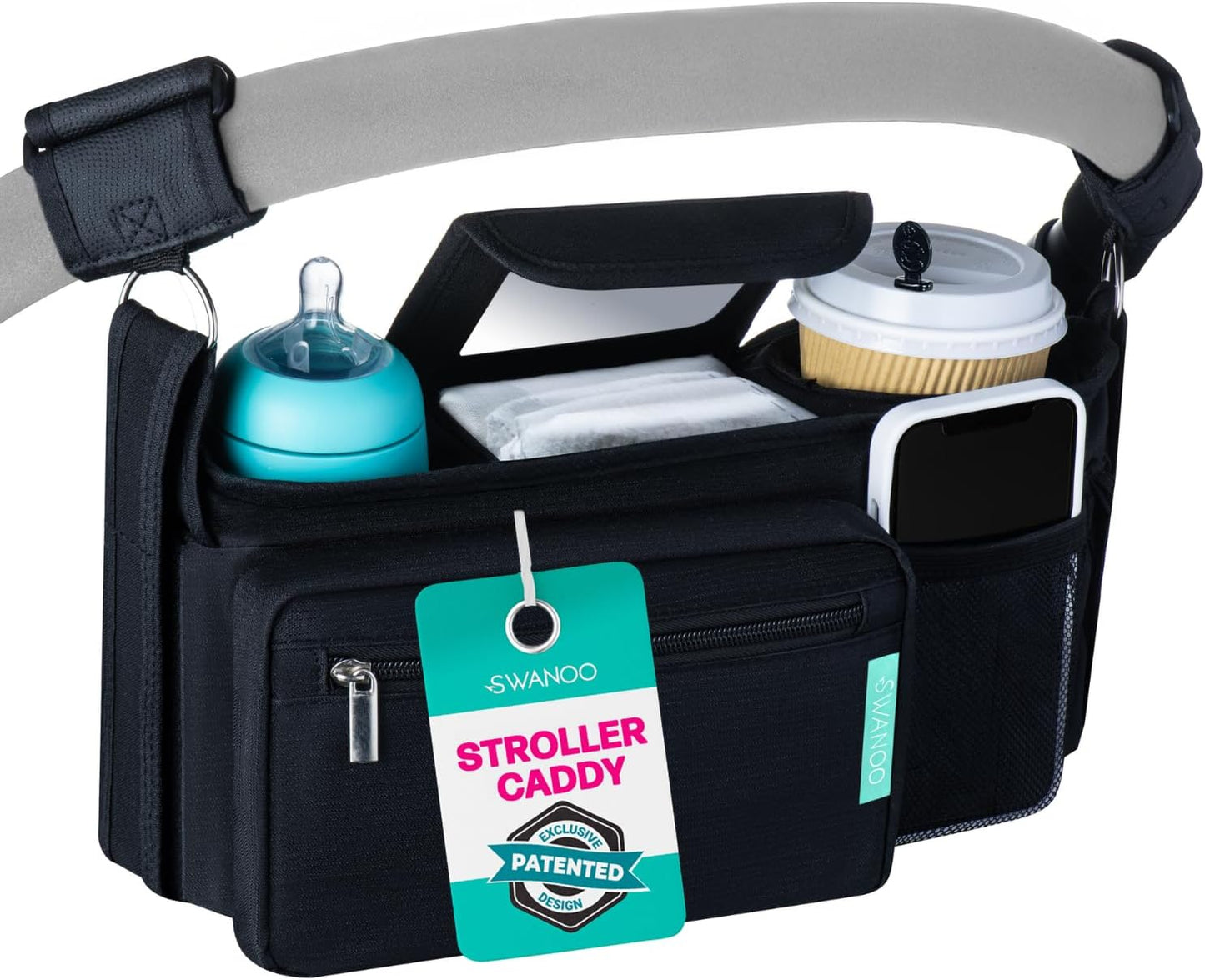 Swanoo – Organiseur de Poussette avec Porte-Gobelet