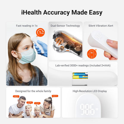 Thermomètre Bébé iHealth PT3 - Infrarouge Sans Contact Médical