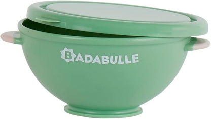 Badabulle Lot de 5 bols ventouse antidérapants 330ml et 3 cuillères 1er âge
