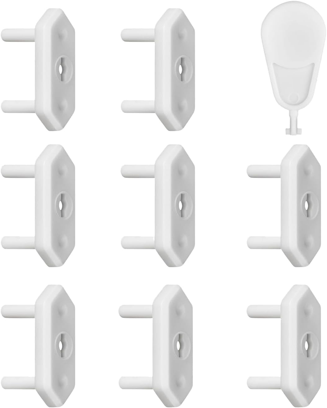 reer Lot 8 Cache-Prises Suisses avec Clé - Protection T13