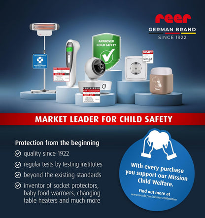 reer Lot 8 Cache-Prises Suisses avec Clé - Protection T13